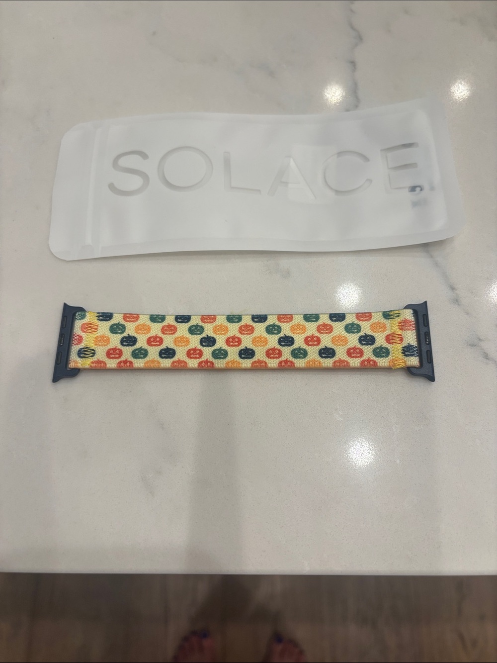 Solace Patterned Apple Watch Band - Yellow Pumpkin Dots